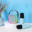 Caixa De Som C/2 Microfones Karaokê Brincadeiras em Família